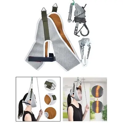 Cervical Neck Traction Device Home Use Harness Sling Physical Therapy Massager • £19.21