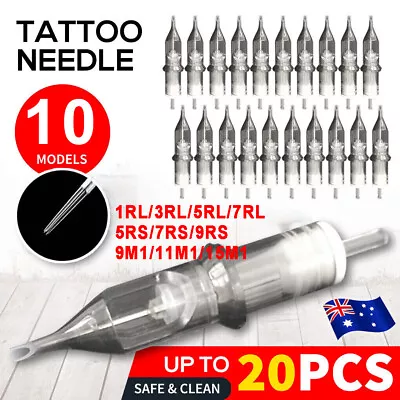 10/20Pcs Disposable Tattoo Needle Cartridges Sterilized Round Liners Shaders • $17.58