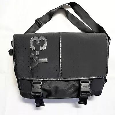 Yohji Yamamoto Y-3 Adidas Messenger Bag Neoprene 18”l Black Preowned • $128