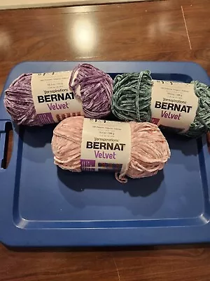 Three Skeins Bernat Velvet Yarn • $18