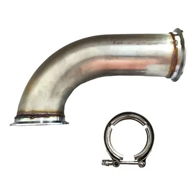 3  90 Degree Garrett V-Band With Clamp Pipe Short Leg 6  Universal Downpipe • $65.99