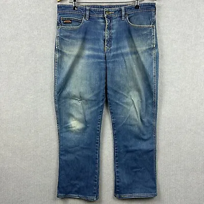 RM Williams Stockyard Jeans Womens 14R W34xL26 Blue Denim High Rise TJ460 • $24.95