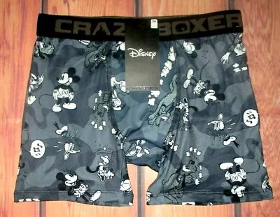 Mens Crazy Boxer Disney Mickey Mouse Pluto Goofy Boxer Brief Size M (32/34) • $17.90