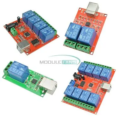 1/2/4/8 Ch 5V 10V USB Relay Programmable Computer Control Relay For Smart Home M • $6.85