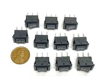 10x KCD11-103 Black 3pin 3 Position Rocker Switch 10 X 15 SP3T Latching Lock E27 • $12.07