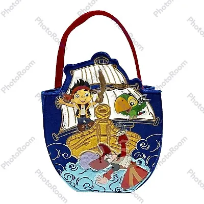 Jake And The Never Land Pirates Bag Small Felt Blue Disney Store Cartoon • £7.37