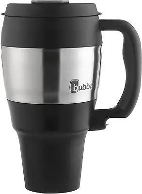 34 Oz Insulated Travel Mug Stainless Steel Thermal Coffee Cup Handle Black • $24.98