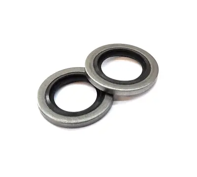 Stainless Steel Bonded Dowty Washers - Sizes 1/4  - 3/8  - 1/2  - NBR Rubber • £14.82