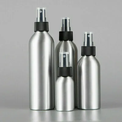 Aluminium Spray Bottles Refillable Empty Metal Perfume Mist Atomiser 50-250ml • £3.46