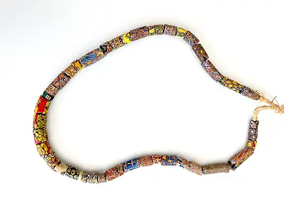 Antique Venetian Millefiori African Trade Beads Single Strand • $175