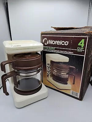 Vintage Norelco 4-Cup Coffee Maker Model HB5122 & Box TESTED FREE SHIPPING • $44.99