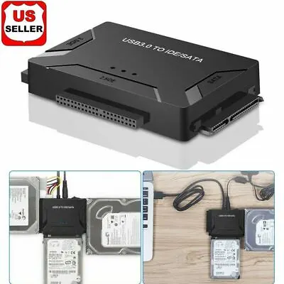 USB 3.0 To IDE & SATA Converter External Hard Drive Adapter Kit 2.5 /3.5  Cable • $21.98