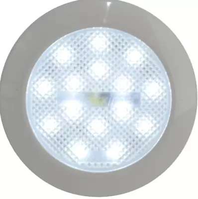 MAXXIMA M84441 3  15-LED ROUND INTERIOR CARGO LIGHT W/WHITE & CHROME BEZEL *UBB • $17.99