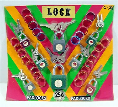 Locks & Keys Padlocks And Rings Old Gumball Vending Machine Display Card #168 • $39.99