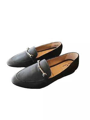 Me Too Black With Gold Accent Slip On Elegant Flats  Women's Size 6.5 M • $35