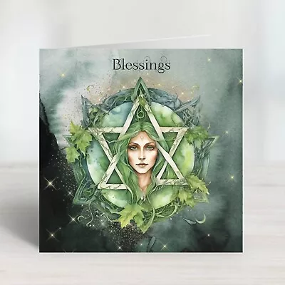 Beautiful And Unique Ethereal Green Man & Lady Blessings Pagan Cards • £3.50