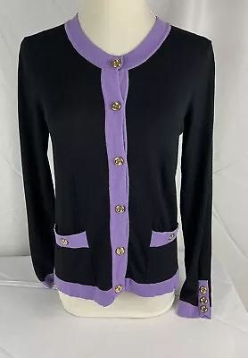 Milly Of New York Blue & Purple Long Sleeve Button Up Cardigan Women’s Size S • $21.99