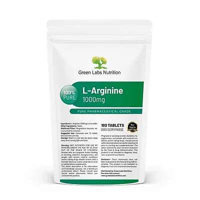 L-Arginine Arginine 1000mg Tablets Anabolic Anticatabolic Nitric Oxide Precursor • $80.74