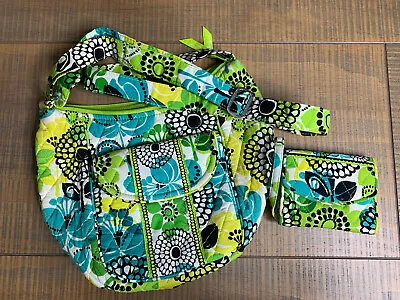 VERA BRADLEY Shoulder Crossbody Bag Purse Cardholder Wallet Set • $22.99