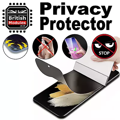 Samsung Galaxy Privacy Screen Protector Anti-Peep Anti-Spy Hydrogel Film Cover • £9.99