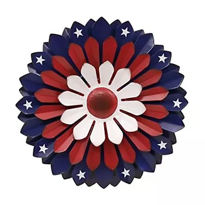  Patriotic Metal Wall Art Flowers - 13  USA Accessories American - 1pack Flag • $41.80