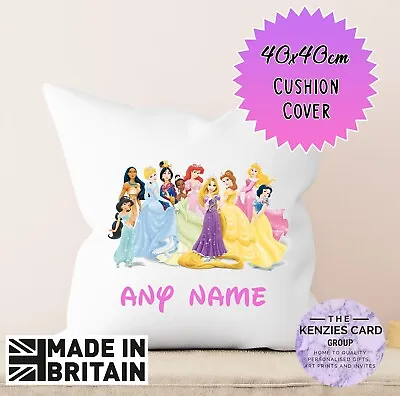 Personalised Disney Princess Cushion Cover Any Name Cover Cushion V3 • £6.55