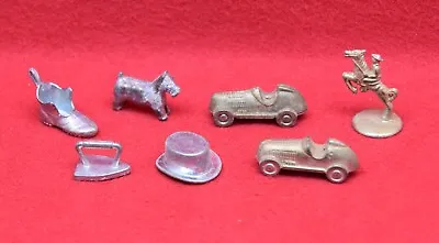 Parker Brothers Monopoly Board Game Token Piece Lot Of 7 Misc Iron Dog Car 1568C • $3.99