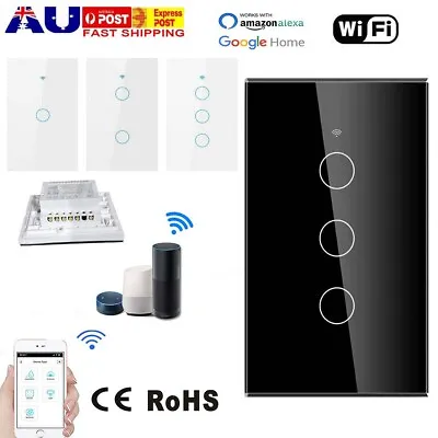 $22.99 • Buy WiFi Switch Light Smart Home Touch RF Wall Panel 1/2/3/4 Gang For Alexa Google