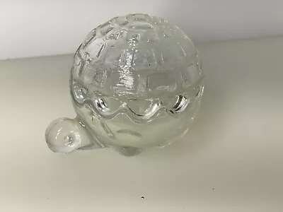 Vintage Glass Crystal Turtle Bowl Dish • $24.99