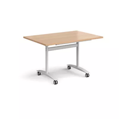 Rectangular Deluxe Fliptop Meeting Table - White Frame • £575.86