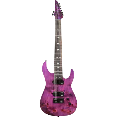 Legator N8SS Ninja 8 Super Shred 8-String Guitar Ebony High Gloss Magenta Burl • $799.99