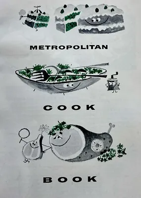 VTG 1957 Metropolitan Life Insurance Cookbook Mid Century Housewife Party Menu • $11.98