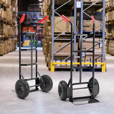 400lbs Heavy Duty Sack Truck Industrial Hand Trolley With Pneumatic Tyres Wheels • £58.95