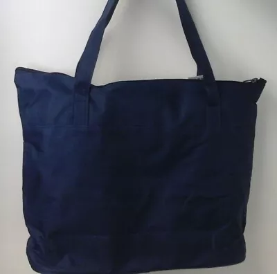 Zip Top Cloth Collapsing Tote Shopping Bag Front Zip 42 X 31 X 12cm Strong • $8.90