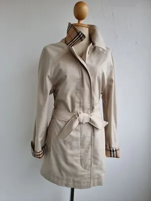 £43 • Buy IMMACULATE Womens BURBERRY Trench Coat Classic Nova Check Size 8/10 Small