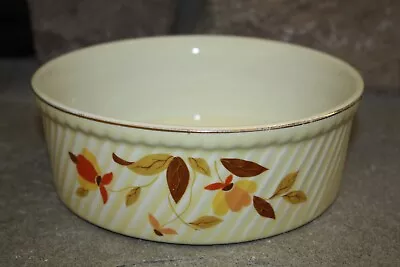 Hall Autumn Leaf Jewel Tea Mary Dunbar French Baker Casserole With Gold Trim • $7.99