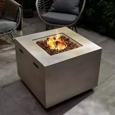 Concrete Gas Fire Pit Table + Burner/Full Set/Patio Or Garden/Clasic • £399