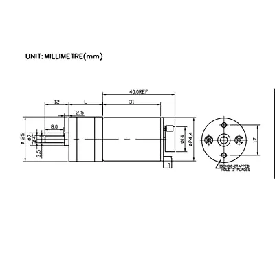 Gear Motor DC With Speed Encoder Brush DC Motors Reducer GA25‑370(DC12V 150R GAW • $15.57