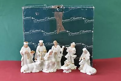 Christmas Traditions Nativity Set Of 9 Figurines By Malco Vintage Festive • £29.99