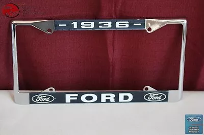 1936 Ford Car Pick Up Truck Front Rear License Plate Holder Chrome Frame New • $31.23