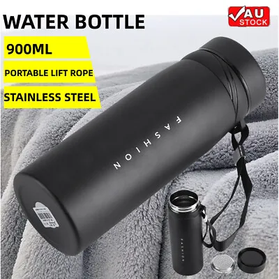 $17.88 • Buy 900ML Double Wall Stainless Steel Water Bottle Vacuum Insulated Thermos Flask