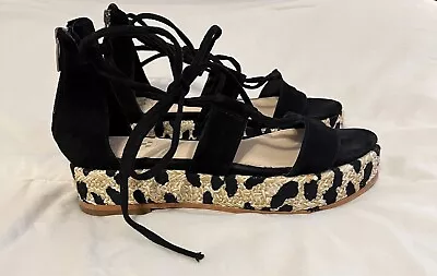 Vince Camuto Women's Size 6.5 Black Kellia Platform Espadrille Sandals • $29.99