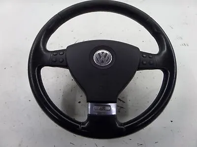 08 VW Golf R32 Steering Wheel DSG A/T 06-09 MK5 GTI Worn Leather See Pics OEM • $299.99