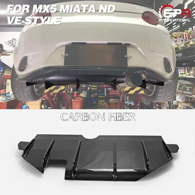 For Mazda MX5 Miata ND VE-Style Carbon Rear Diffuser With 4PCS Metal Fitting • $1044