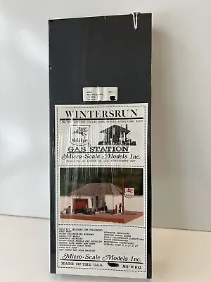 Micro Scale Models HO Kit MS-W102: Wintersrun Mobilgas Gas Station • $76