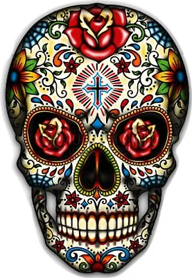 Sugar Skull Vinyl Sticker Decal Mexican Spanish Day Of The Dead Fun Brand Sexy 2 • £2.95