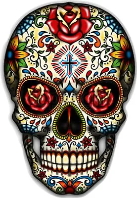 Sugar Skull Vinyl Sticker Decal Mexican Spanish Day Of The Dead Fun Brand Sexy. • £2.65