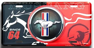 Ford Mustang Bullseye Embossed License Plate Sign • $10.99