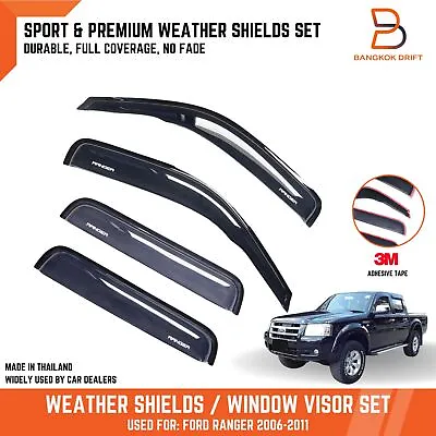 Weather Shield Window Visor Rain Guard For Ford Ranger 06-11 Pj Pk 4drs Dual Cab • $164.95