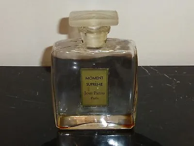 Rare Moment Supreme Perfume Bottle By Jean Patou W Frosted Stopper 5.5  H X 4  W • $99